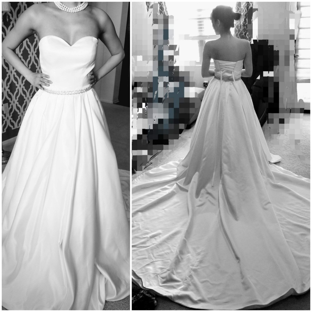 NEW Sweetheart Ball Gown Sateen wedding dress - Picture 7 of 8